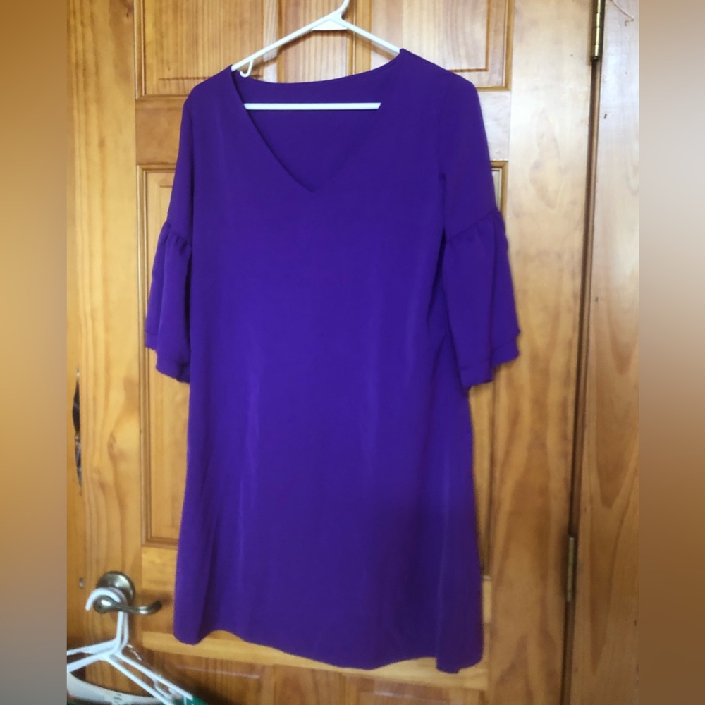 Vneck purple dress